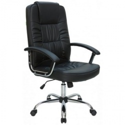 Кресло руководителя «Riva Chair 9082-2 Черная эко-кожа»